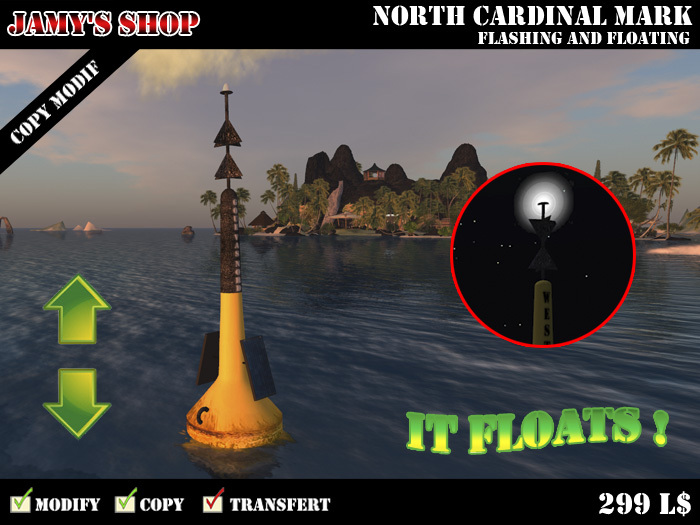 SEA MARK - North Cardinal Mark (floating and flashing)