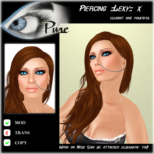 << PURE >> Piercing ::Lexy X:: [inworld price 99L$]