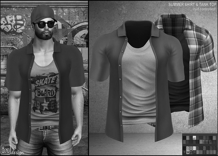 :IN DESIGN:Men's Shirt & Tank HUD Controlled!:DEMO: