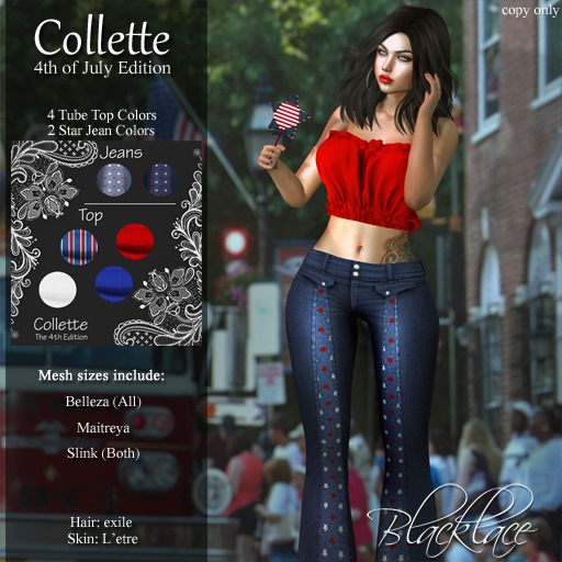 ~ Blacklace~ Collette: 4th of July Edition 