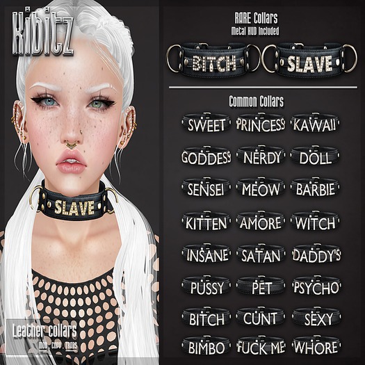 Kibitz - Leather collar kawaii