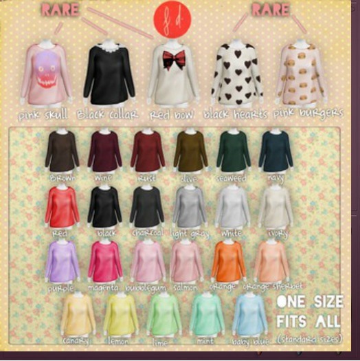 (fd) Snuggle Sweater - Pink Skull RARE