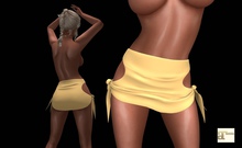 Yellow Knotted Mini Skirt MAITREYA
