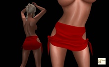 Red Knotted Mini Skirt MAITREYA