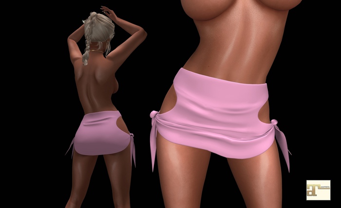 Pink Knotted Mini Skirt MAITREYA