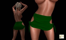 Green Knotted Mini Skirt MAITREYA