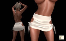 Creme Knotted Mini Skirt MAITREYA