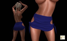 Blue Knotted Mini Skirt MAITREYA