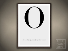 Typography Poster Capital Letter O | Mesh Framed with 6 texture options 