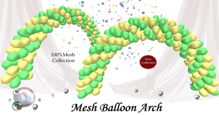 Mesh Balloon Arch [spring&yellow]