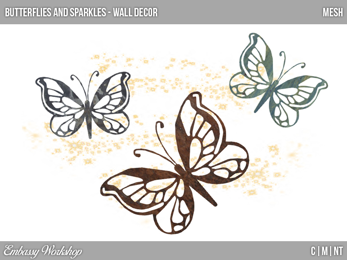 EW - Butterflies And Sparkles - Wall Decor