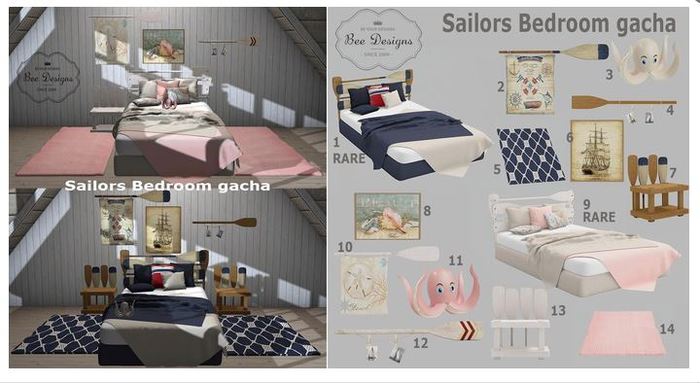 Bee Designs Sailors Bedroom gacha 8