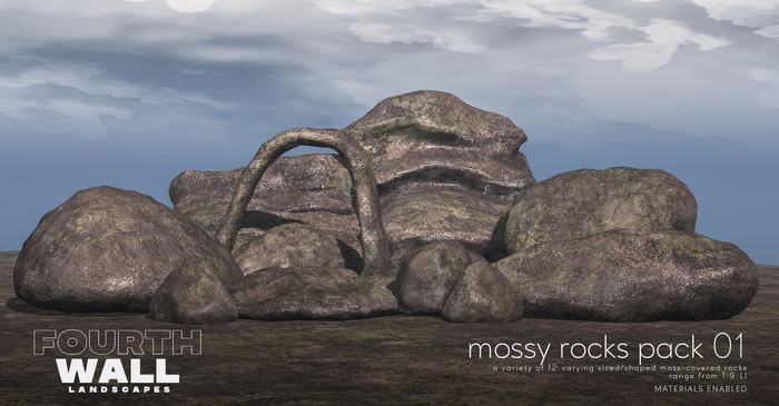 [FOURTH WALL] Mossy Rocks Pack [Add Me]