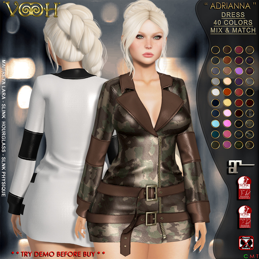 " VOOH " ADRIANNA DRESS MIX & MATCH 40 COLORS