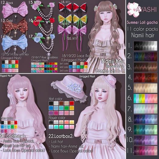 #20[^.^Ayashi^.^] Lace bows-Set3