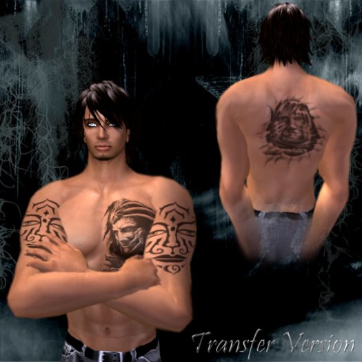 Faces Men Top Tattoo (Transferable Version)