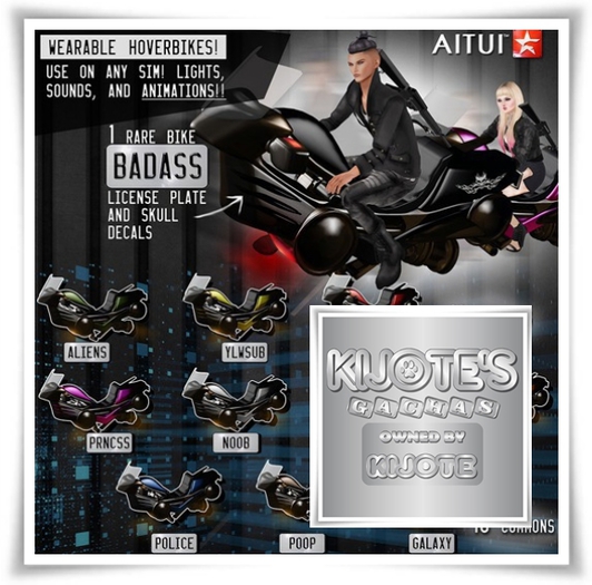 AITUI - Animated Hoverbike - White