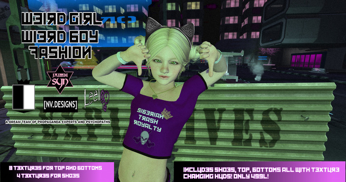 AVI(L) Weird Girl Complete DANCE Outfit w/HUDs