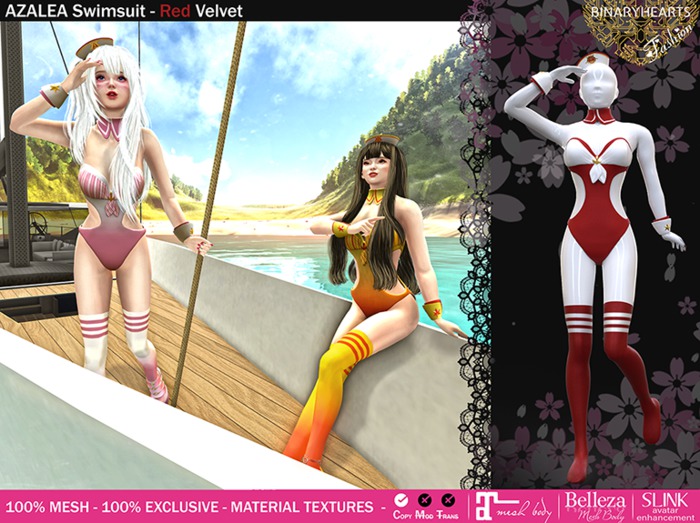 BINARYHEARTS - AZALEA Swimsuit (Red Velvet)