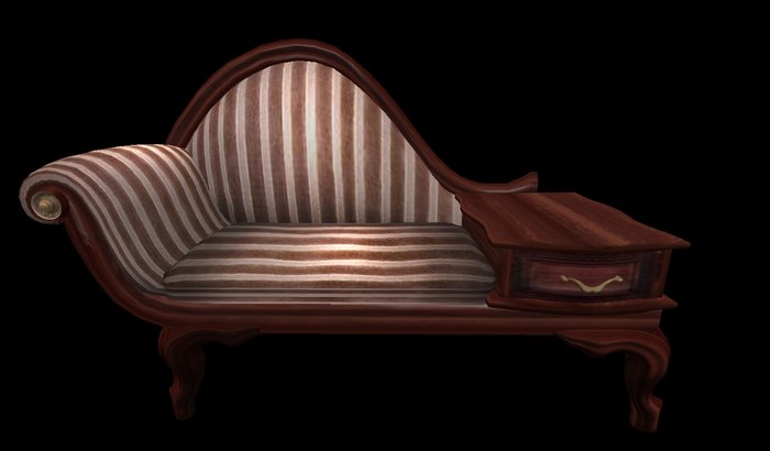 Antique Gossip Bench Rose Stripe Pattern