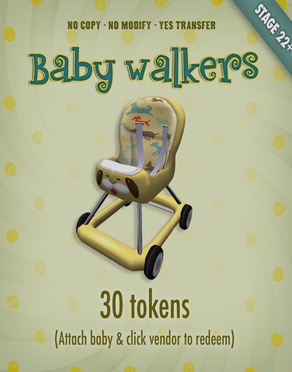 Zobby Token Toys - Smart Seated Walker Yellow Dog