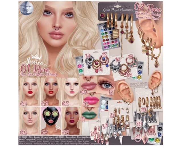 15 GENUS Piercing - Septum Type A /JESSICA/ - ROSE GOLD