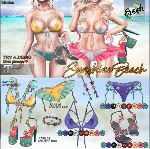 28. ERSCH - Sunshine Beach Gacha M-Lara [flats - pink]