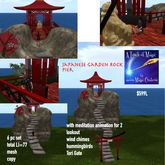 Japenese Garden pier with carved out mountain rock-BOX