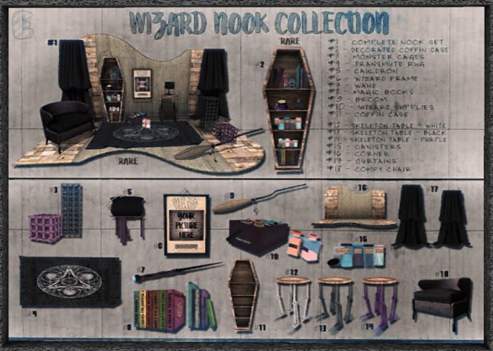 .epoch. wizards nook - decorated coffin case