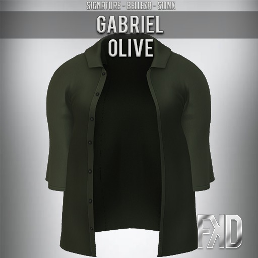 [FʞD] GABRIEL BUTTON SHIRT - OLIVE