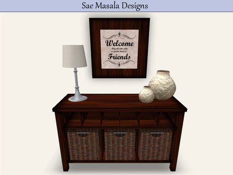 Second Life Marketplace - Welcome Friends Hallway Table And Texture ...