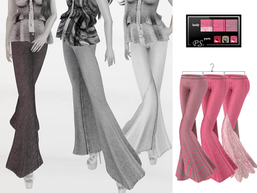 *~PS~*FLARE PANTS_Denim(pink)