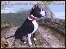 VKC American Staffordshire Terrier Black-Artificially Intelligent (AI) -Trainable -No Food Required -Virtual Kennel Club