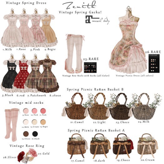 =Zenith=Vintage mid socks (Black) -Maitreya