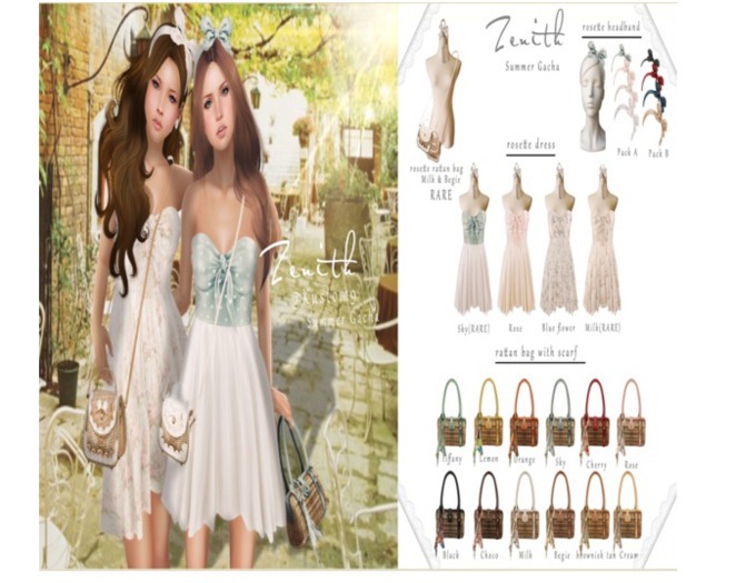 =Zenith=rosette dress (Blue flower)