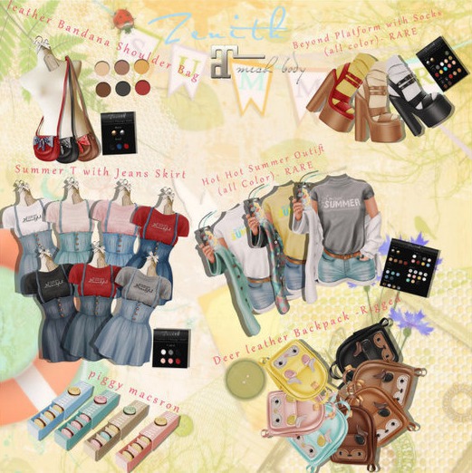 =Zenith=Summer T with Jeans Skirt (light Blue) -Maitreya