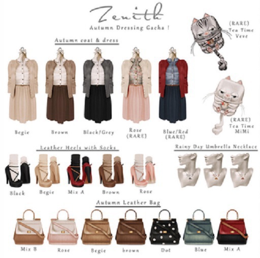 =Zenith=Autumn Leather Bag (Blue) L Forarm