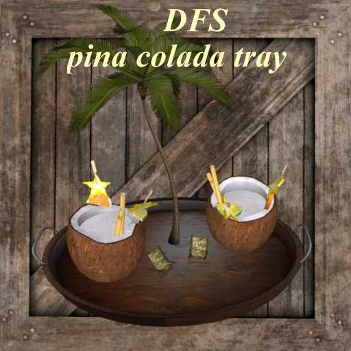 Pina colada tray   DFS storage vendor crate texture bc
