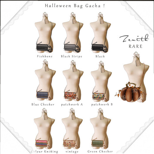 =Zenith=Saladbag (choco/ patchwork A) - Halloween bag gacha