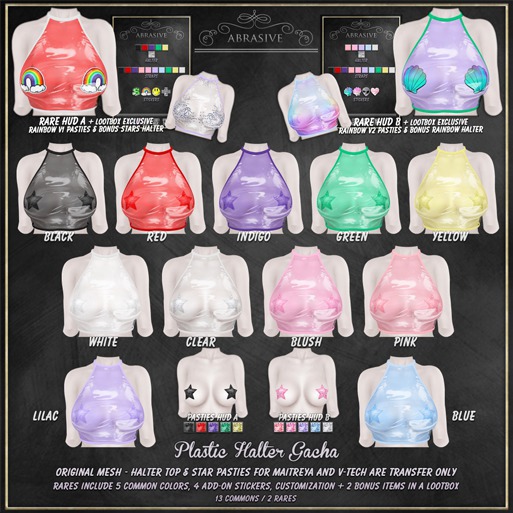 [ abrasive ] Plastic Halter - Maitreya - Indigo