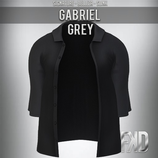 [FKD] GABRIEL BUTTON SHIRT - GREY