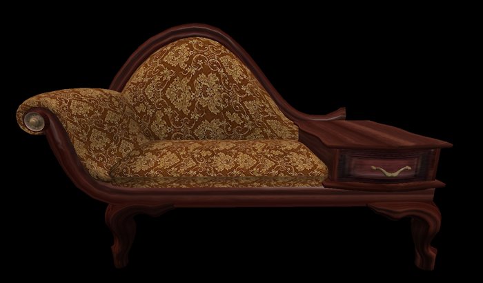 Antique Gossip Bench Bronze Floral Pattern