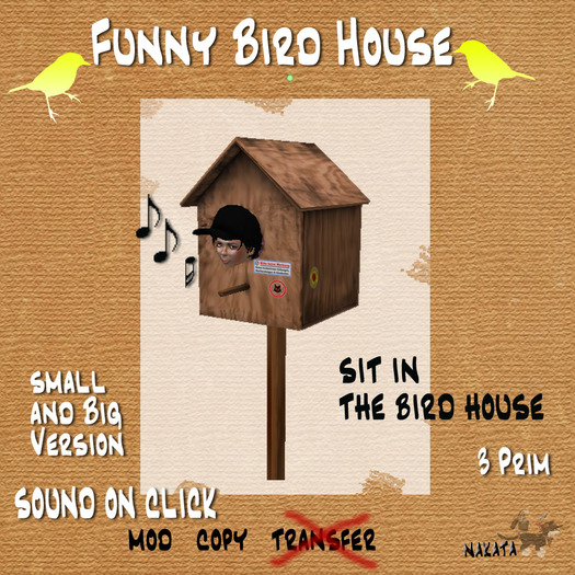 funny bird house / boxed