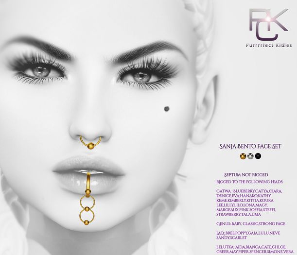 *PKC* Sanja Bento Face Piercing Set