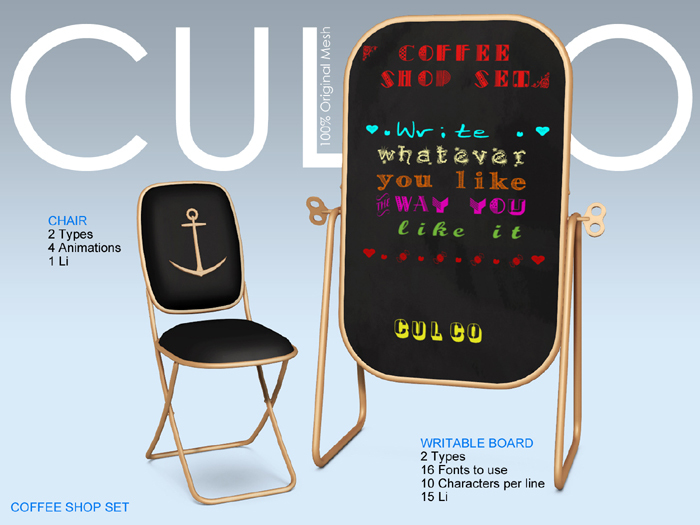-Culco- Coffee Shop Set