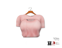 {amiable}Mesh Layered Short T-shirt04