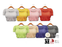 {amiable}Mesh Layered Short T-shirt(FAT PACK)