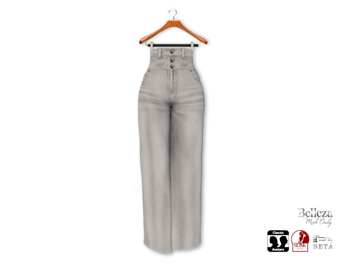 {amiable}Mesh High Waist Wide Denim Pants03