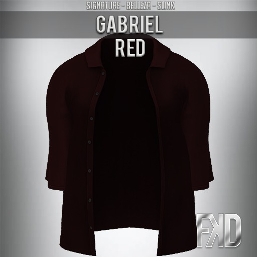 [FKD] GABRIEL BUTTON SHIRT - RED