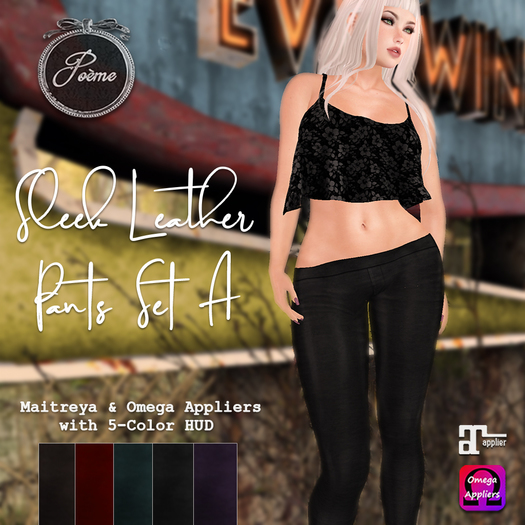 {Poeme} Sleek Leather Pants Set A MTYA & Omega Appliers